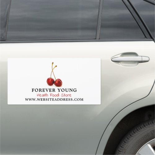 Cherry Fruit Health Food Store Car Magnet