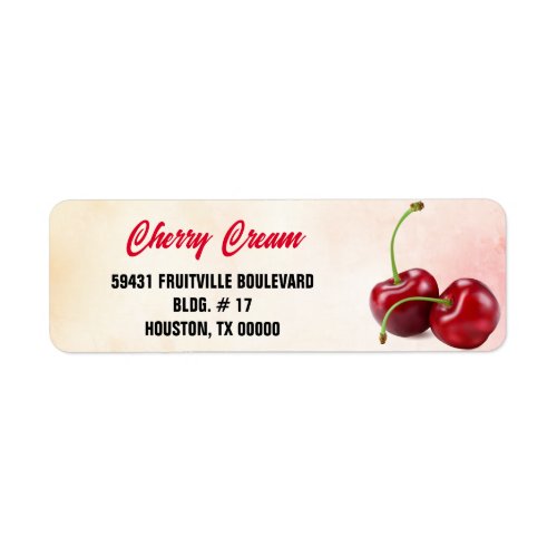 Cherry Fruit Label