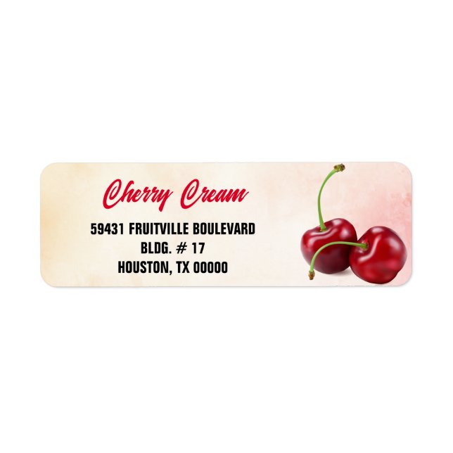 Cherry Fruit Label (Front)