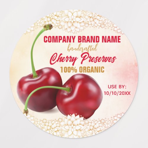 Cherry Fruit Labels