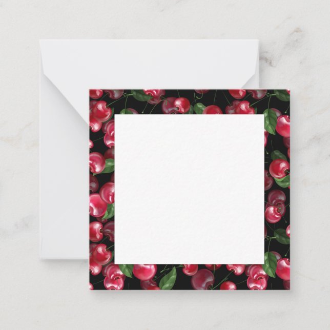 Cherry fruit note card (Front)