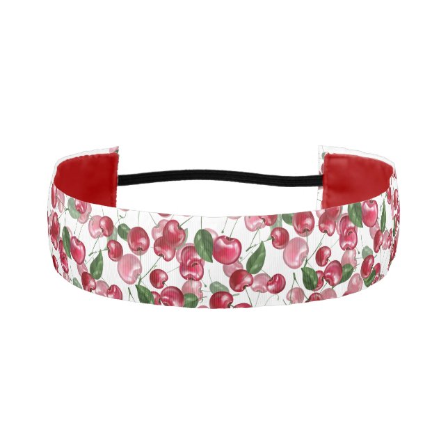 Cherry Fruit pattern Athletic Headband (Front)