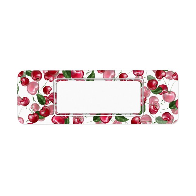 Cherry Fruit pattern Label (Front)