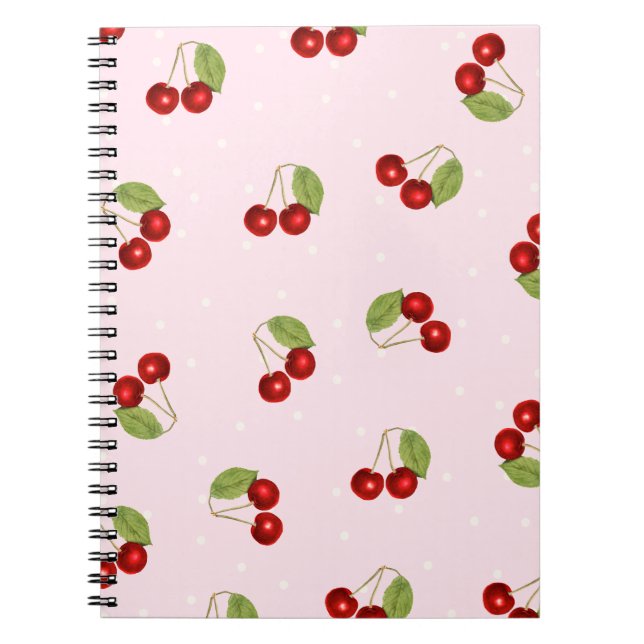 Cherry Fruit Pattern Notebook (Front)