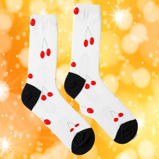 Cherry Fruit Pattern Socks