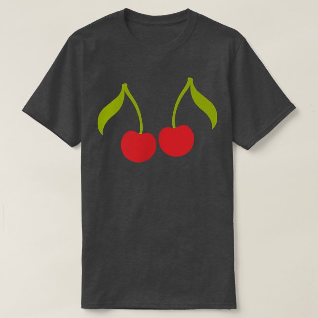 Cherry fruit sea summer sun vacation vegan sweet f T-Shirt (Design Front)
