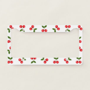 Cherry Fruits License Plate Frame