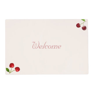 Cherry Fruits on Ivory Cloth Placemat