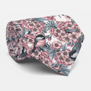 Cherry garden neck tie