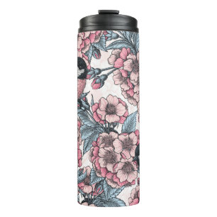 Cherry garden thermal tumbler