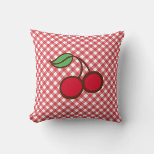 Cherry Gingham  Pillow