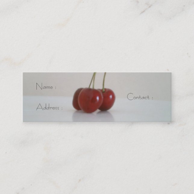 cherry glow mini business card (Front)