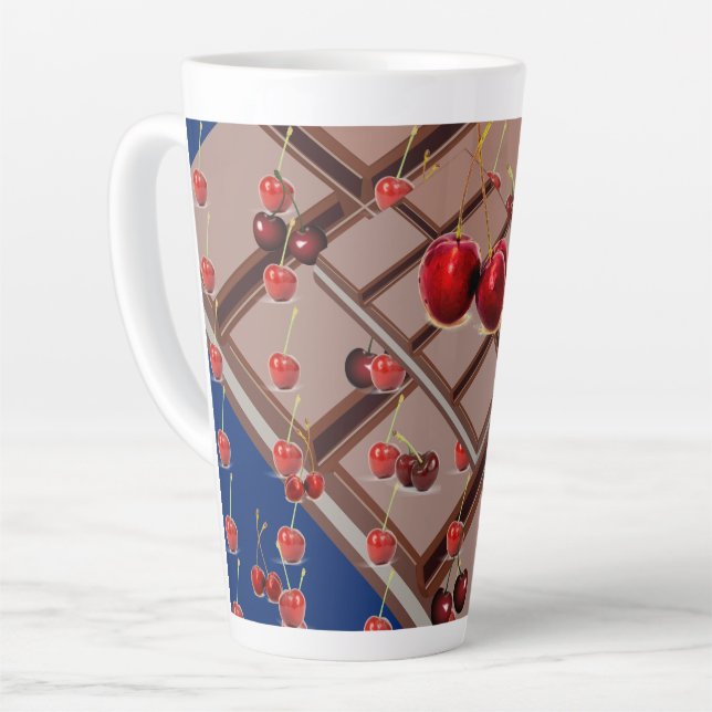 Cherry Goodness  Latte Mug (Left Angle)