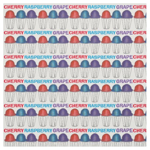 Cherry Grape Italian Shaved Water Ice Fabric