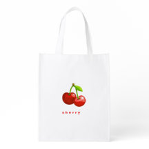 cherry grocery bag