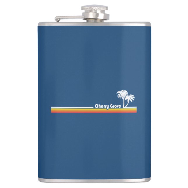 Cherry Grove Beach South Carolina Flask (Front)