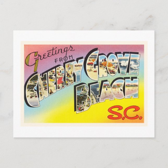 Cherry Grove Beach South Carolina SC Old Postcard- Postcard (Front)