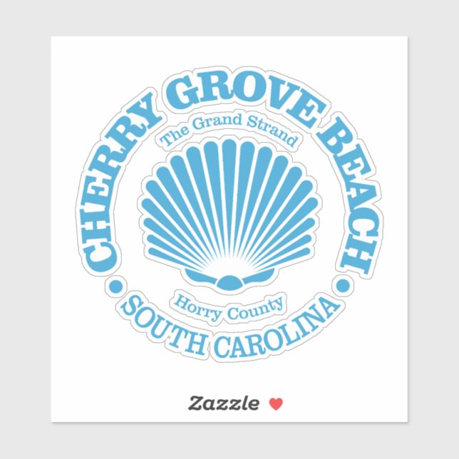 Cherry Grove Beach  Sticker (Sheet)