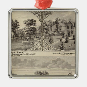 Cherry Grove, Hillside Farm Metal Ornament