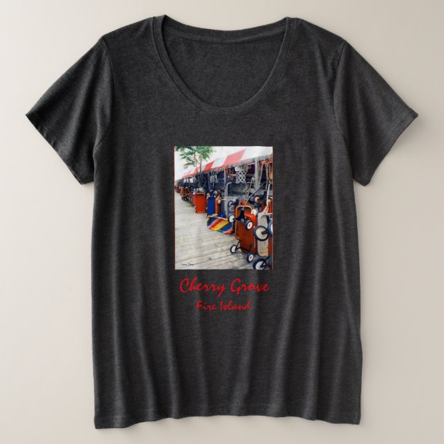 Cherry Grove Pride Wagon Ladies' Plus-size T-shirt (Design Front)