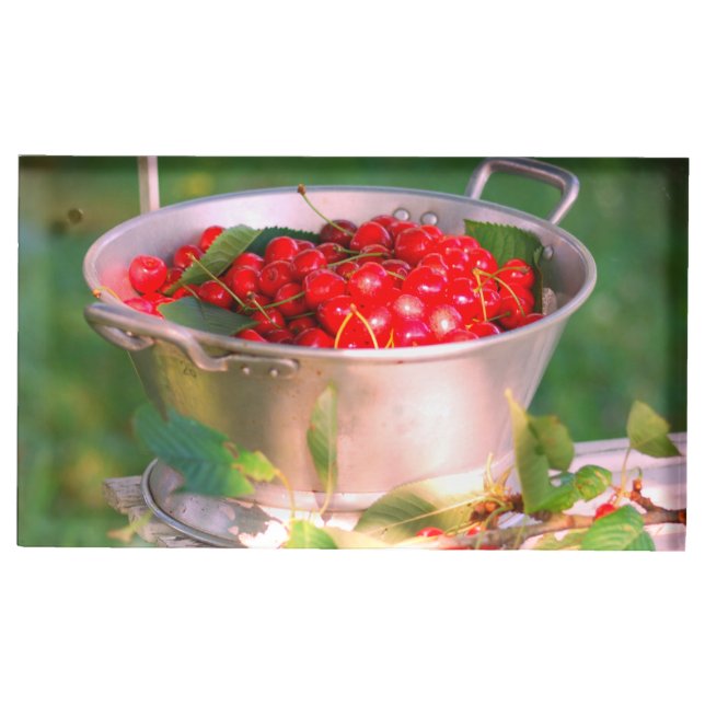 Cherry harvest,Cottage garden Rosalinde Place Card Holder (Front)