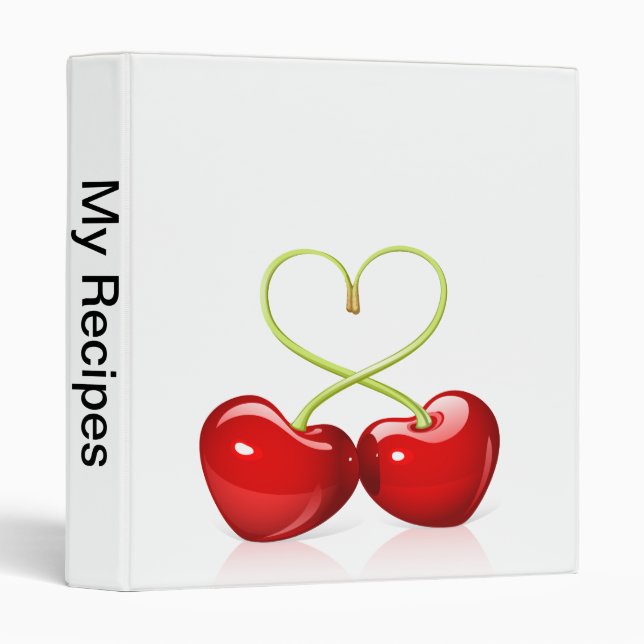 Cherry Heart 3 Ring Binder (Front/Spine)