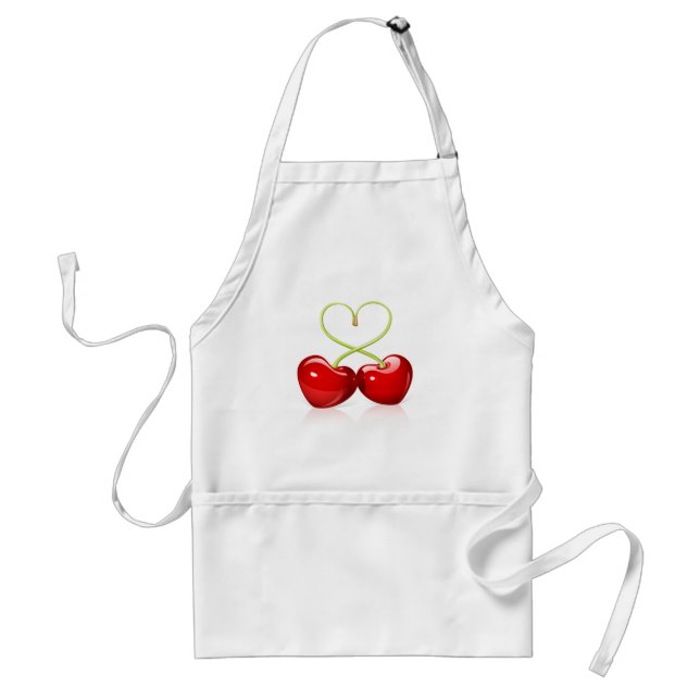 Cherry Heart Adult Apron (Front)