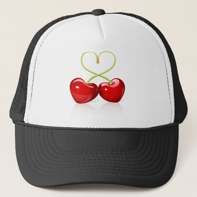 Cherry Heart Trucker Hat (Front)