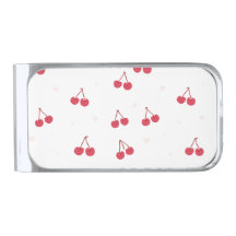 Cherry Hearts School Money Clip for Girls