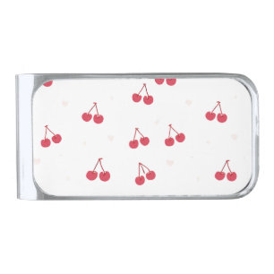 Cherry Hearts School Money Clip for Girls