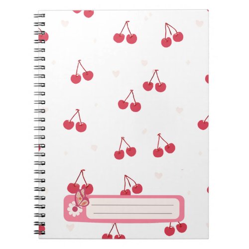 Cherry Hearts School Notebooks & Journal for Girls