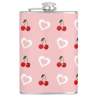 cherry hearts throw pillow thermal tumbler flask