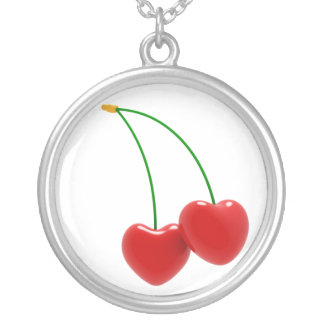 Cherry Hearts Valentine Sterling Silver Necklace