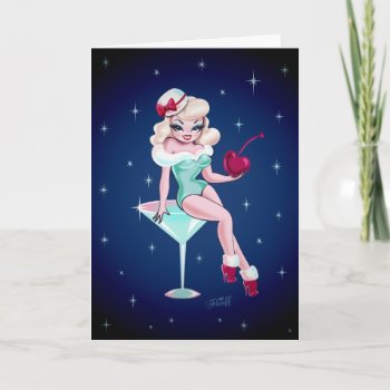 Cherry Holiday Martini Girl by FluffShop at Zazzle