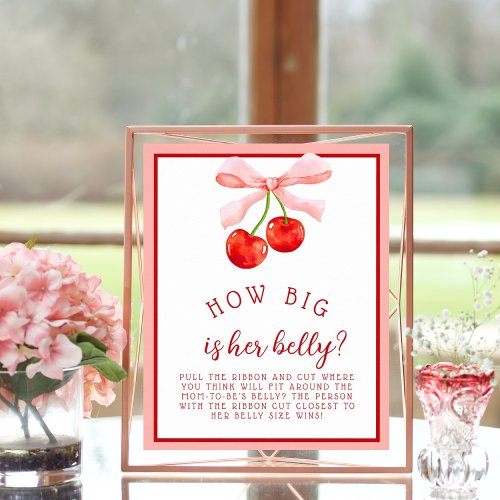 Cherry How Big Baby Shower Game Poster