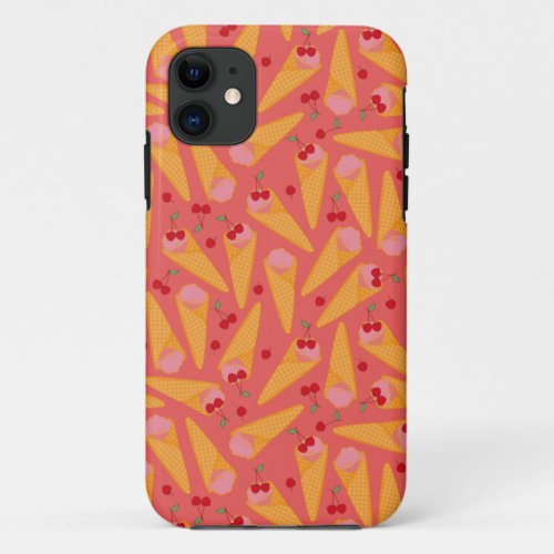 cherry ice cream iPhone 11 case