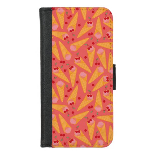 cherry ice cream iPhone 87 wallet case