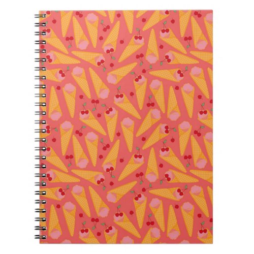 cherry ice cream notebook
