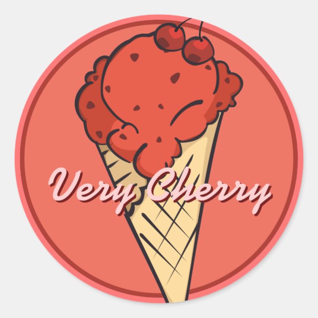 Cherry Icecream Sticker (Front)