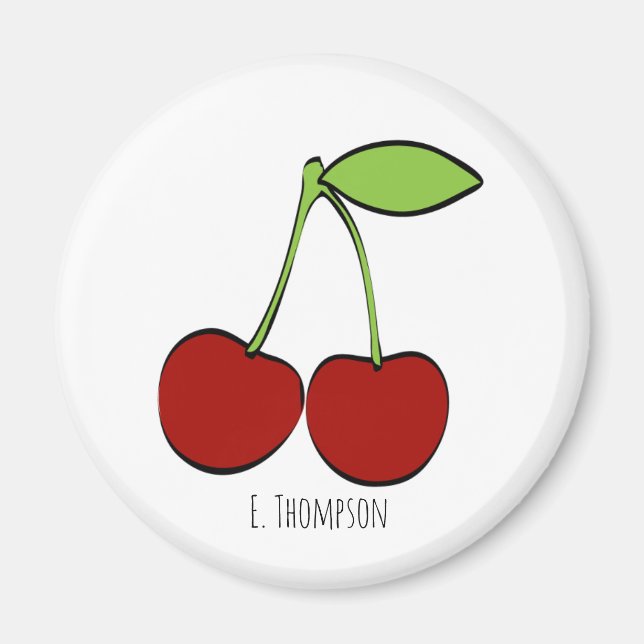 Cherry Illustration Magnet (Front)