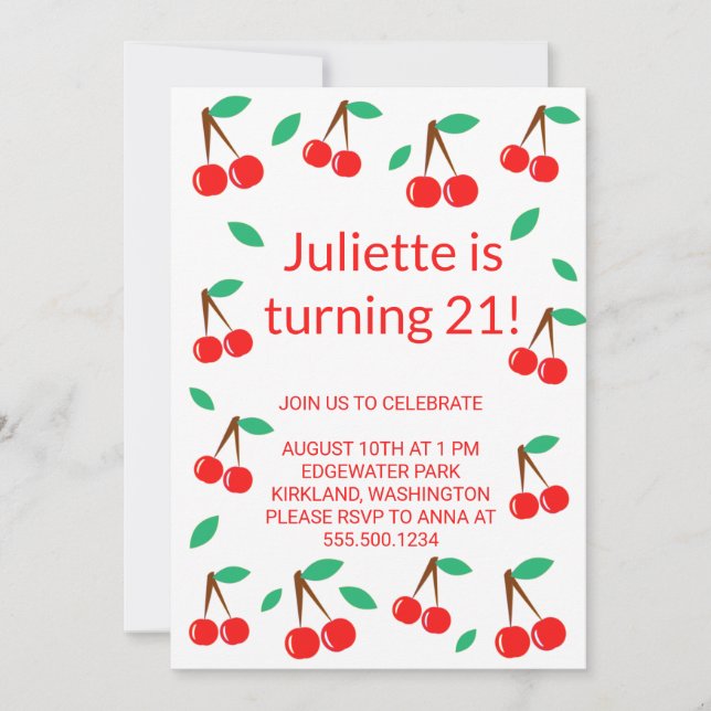 Cherry Invitation (Front)