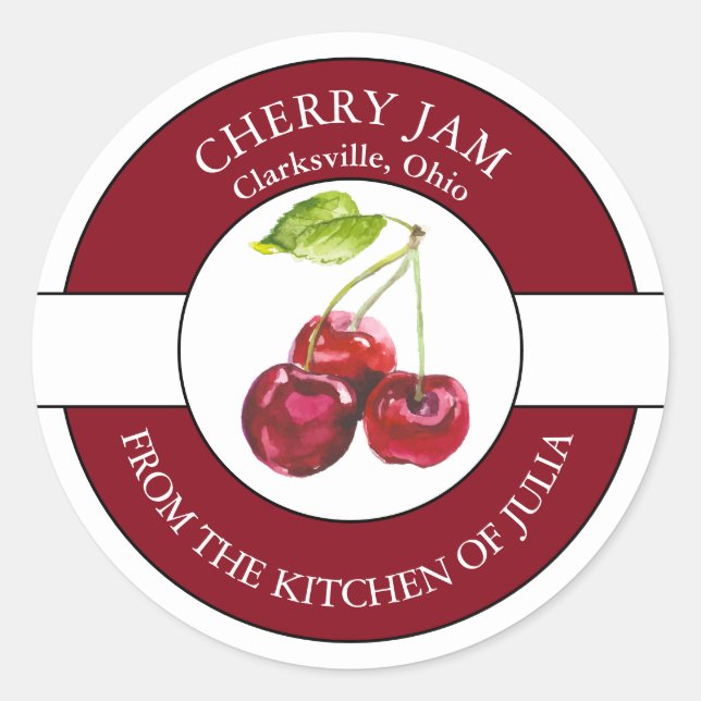 Cherry Jam Label  (Front)