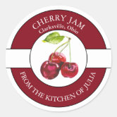 Cherry Jam label | Zazzle