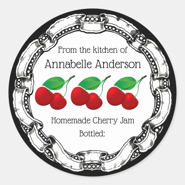 Cherry Jam Label Personalize (Front)