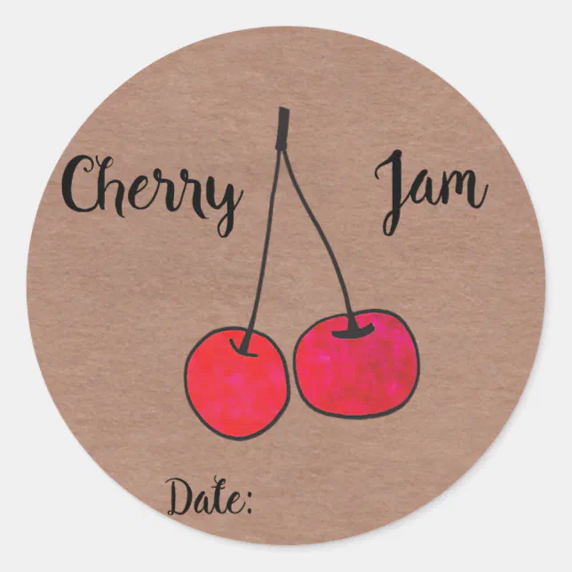 Cherry Jam Labels | Zazzle