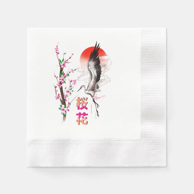 Cherry Japan Pastel Sakura Napkins (Front)