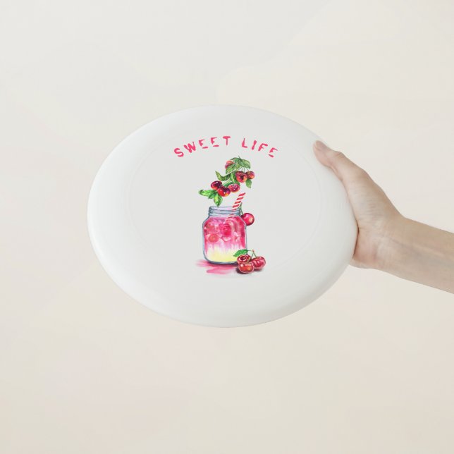 Cherry Juice Cool Drink Frisbee - Custom Text (In Hand)