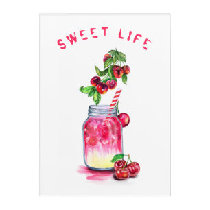 Cherry Juice Cool Drink Fruits Acrylic Print
