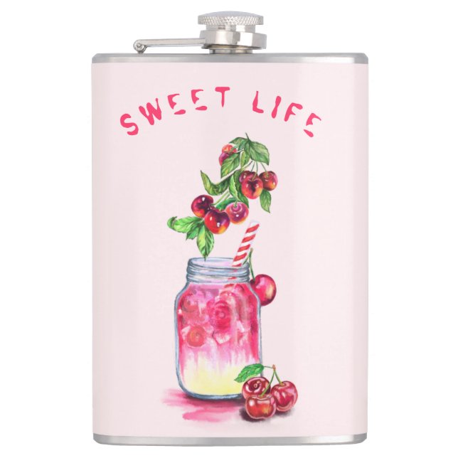 Cherry Juice Cool Drink Fruits Flask Gift (Front)