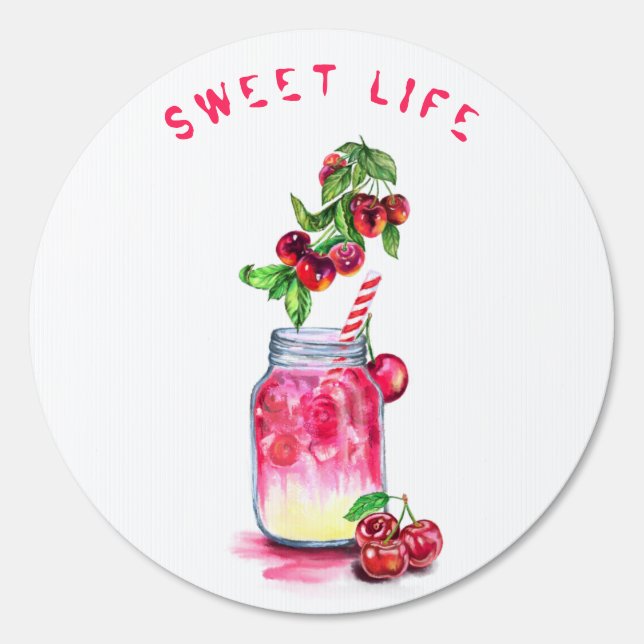 Cherry Juice Cool Drink Fruits Sign (Front)